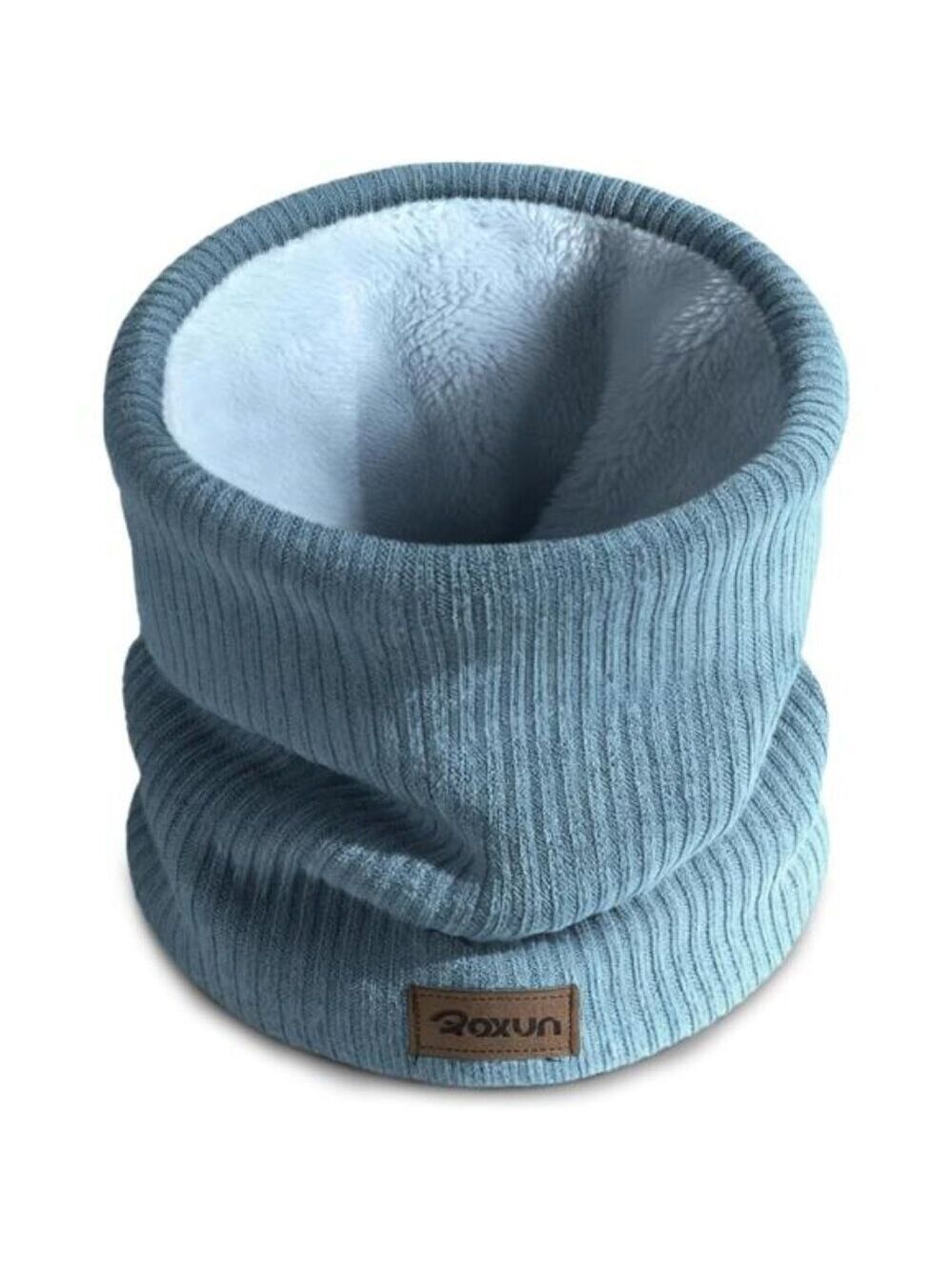 Light Blue Winter Neck Gaiter – Thick Fleece Ski Neck Warmer for Men/Women